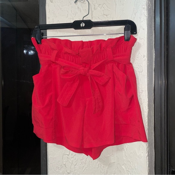 Athleta Pants - Athleta Skyline II Short Paperbag Waist Red Size 6